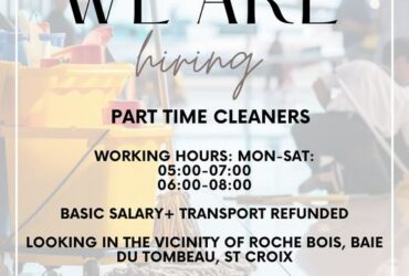 Join our team as a Part-Time Cleaner