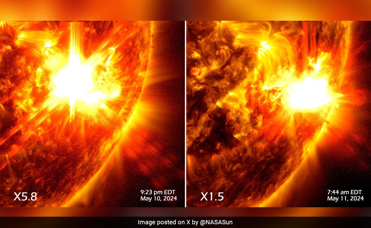 NASA Shares Photos Of Massive Explosions On Sun That Unleashed Solar Flares